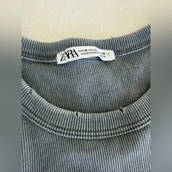 ZARA Washed Rib Tank Top - Picture 9 of 10